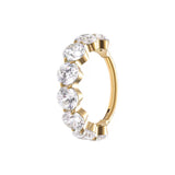 16G ASTM F136 Titanium 3MM CZ Hinged Segment Ring Clicker