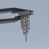 16G ASTM F136 Titanium Pendent Dangling Labret Stud Chain