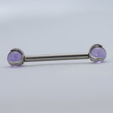 14G Implant Grade ASTM F136 Titanium Nipple Industrial Nose Bridge Piercing Barbell with Crystal