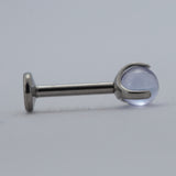 16G Implant Grade Titanium ASTM F136 Labret with Crystal