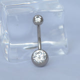 14G ASTM F136 Titanium High Polished Belly Button Ring