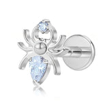 16G ASTM F136 Titanium Spider with Waterdrop Labret Stud Earring 0335