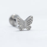 16G ASTM F136 Titanium Butterfly Labret Stud