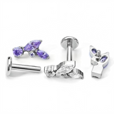 16G ASTM F136 Titanium Marquise Labret Stud Earring