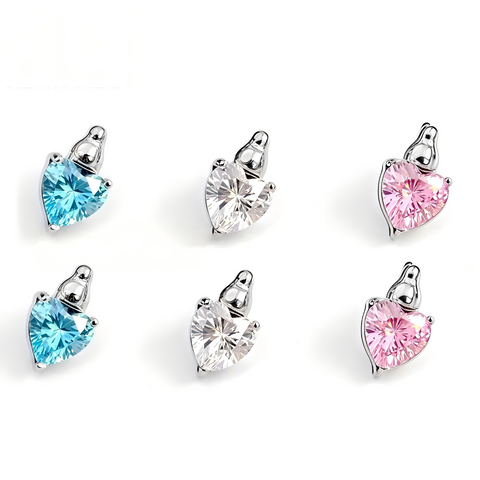 16G ASTM F136 Titanium Heart Arrow Labret Stud Earring