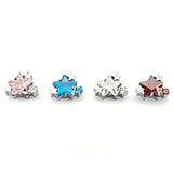 16G ASTM F136 Titanium Star Labret Stud Internal Thread