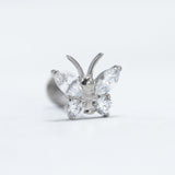 16G ASTM F136 Titanium Butterfly Labret Stud