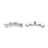 16G ASTM F136 Titanium Round CZ Opal Labret Stud Earring