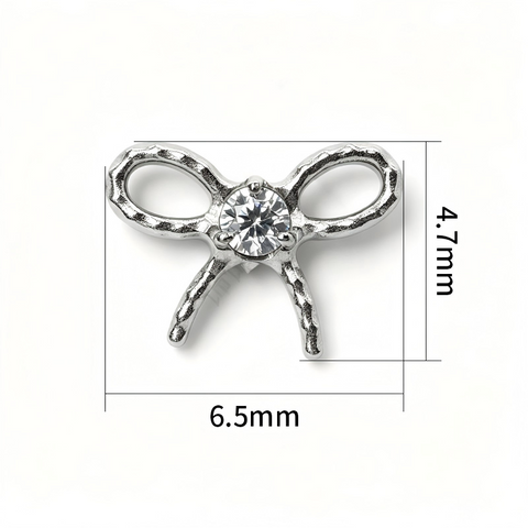 16G ASTM F136 Titanium Bowknot Labret Stud Internal Thread
