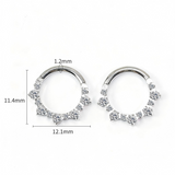 16G ASTM F136 Titanium Big Small Alternate Hinged Segment Ring Septum Clicker Daith Ring