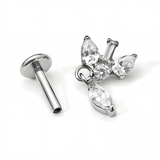 16G ASTM F136 Titanium Anchor Pendant Dangle Marquise Labret Stud Earring