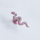 Anodized 16G ASTM F136 Titanium Iron Snake Labret 0228