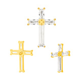 16G ASTM F136 Titanium Cross Cartilage Helix Labret Stud Earring 2026