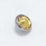 16G ASTM F136 Titanium Labret Stud Dermal Piercing Bezel Cubic Zirconia 3mm 4mm 5mm