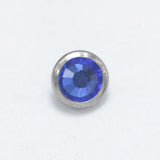 16G ASTM F136 Titanium Labret Stud Dermal Piercing Bezel Cubic Zirconia 3mm 4mm 5mm