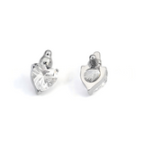 16G ASTM F136 Titanium Heart Arrow Labret Stud Earring