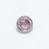 16G ASTM F136 Titanium Labret Stud Dermal Piercing Bezel Cubic Zirconia 3mm 4mm 5mm