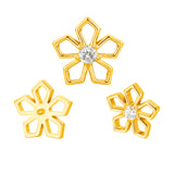 16G ASTM F136 Titanium Hollow FLower Cartilage Helix Labret Stud Earring 1964