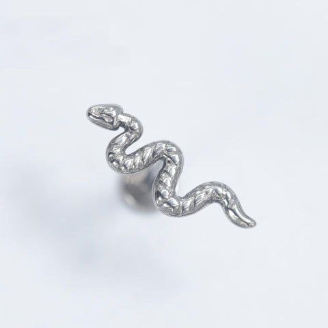 Anodized 16G ASTM F136 Titanium Iron Snake Labret 0228