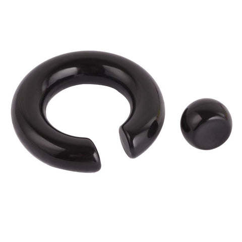 Acrylic Black Captive Bead Ring