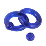 Acrylic Blue Captive Bead Ring