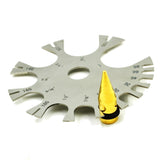 Stainless Steel Jewelry Piercing Gauge Wheel Gauge Caplier Piercing Tools