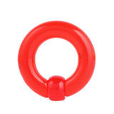 Acrylic Red Captive Bead Ring