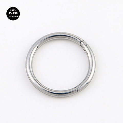 16G 18G 20G ASTM F136 Titanium High Polished Clicker Segment Ring