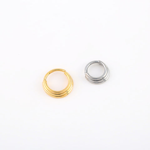 Silver and Gold Segment Ring Clicker 