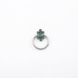 Green Gem Captive Bead Ring