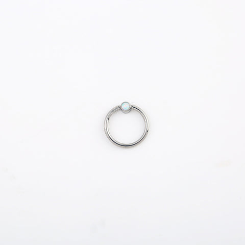 White Opal Ball Closure Ring Piercings