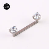14G ASTM F136 Titanium Surface Barbell Dermal Piercing With Prong CZ
