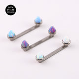 14G ASTM F136 Titanium Surface Barbell Dermal Piercing With Bullet Opal