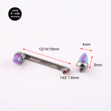 14G ASTM F136 Titanium Surface Barbell Dermal Piercing With Bullet Opal
