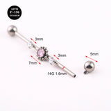 14G ASTM F136 Titanium Industrial Straight Barbell Piercing Jewelry