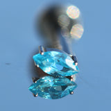 16G ASTM F136 Titanium Labret Color Crystal