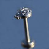 16G ASTM F136 Titanium Labret with Insect Post