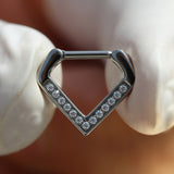 16G ASTM F136 Titanium Hinged Clicker Ring