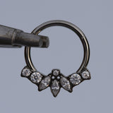 16G ASTM F136 Titanium Bat Clicker Ring for Septum Daith Conch Piercings
