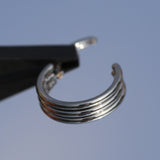 16G ASTM F136 Titanio anello segmentato incernierato Clicker triplo anello