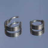 16G ASTM F136 Titanium Hinged Segment Ring Clicker Triple Ring