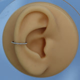 16G Implant Grade Titanium ASTM F136 Septum Clicker Bottom Opal