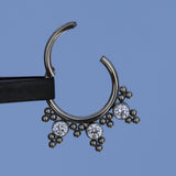 16G  ASTM F136 Titanium Septum Clicker Piercings Jewelry