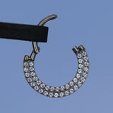 16G ASTM F136 Titanium Septum Clicker Ring Nose Piercing Hoop