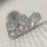 16G ASTM F136 Piercing al labbro di cristallo di titanio
