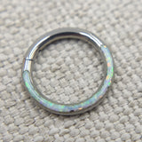 Clicker per setto ad anello opale in titanio ASTM F136 di grado implantare 16G