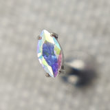 16G ASTM F136 Titanium Labret Color Crystal