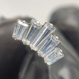 16G ASTM F136 Titanio Labret Stud Crown Crystal