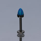 16G ASTM F136 Titanio Bullet Opal Labret Stud Piercing Jewellery