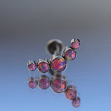 16G ASTM F136 Titanio interno CZ Opal Cluster Cartilagine Piercing Jewelry